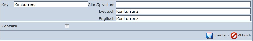 Stammdaten Adressbeziehungstyp Editierbereich