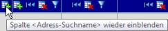 Spalte wieder einblenden Quicktipp